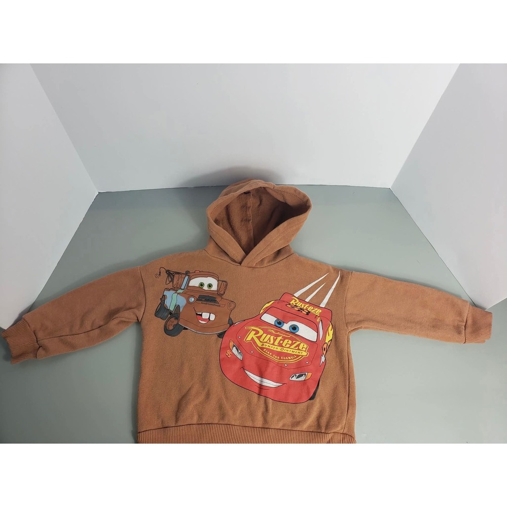 Disney Pixar Cars Lightning McQueen Mater‎ Brown Hoodie Toddler 3T NPCF401